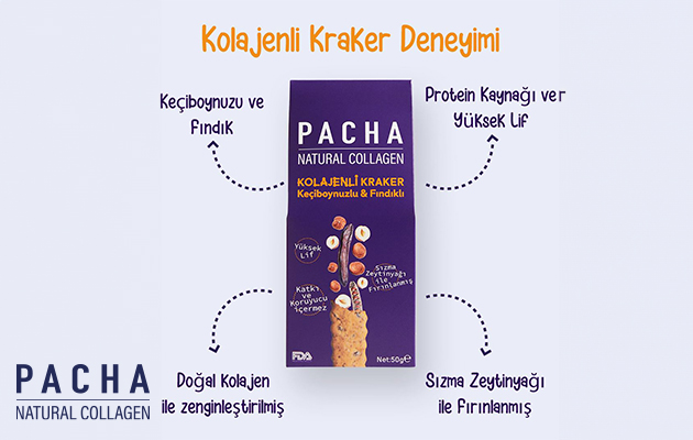 Kolajenli Kraker | Keçiboynuzlu ve  Fındıklı | PACHA NATURAL COLLAGEN