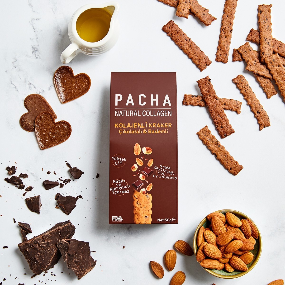 Tatlı Krizlerine Akıllı Çözüm: Çikolata, Badem ve Kolajenin Kusursuz Uyumu | PACHA Natural Collagen