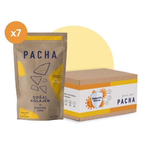 PACHA | Doğal Kolajen ve Protein Cipsi | Bağışıklık Kutusu | 7’li Paket